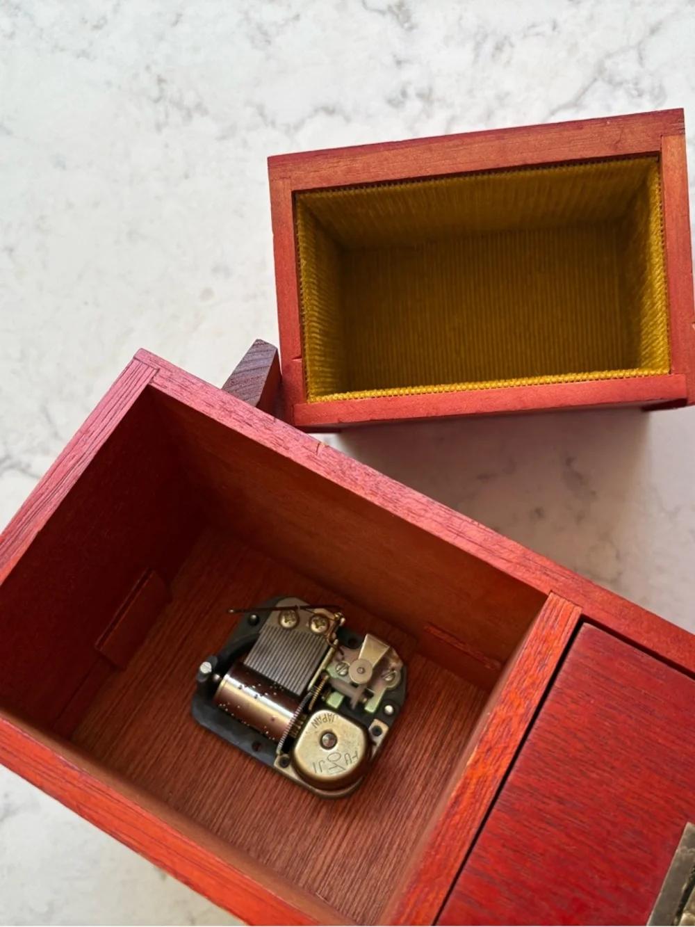 Vintage Wooden Jewelry Organizer with Two Removable Drawers
